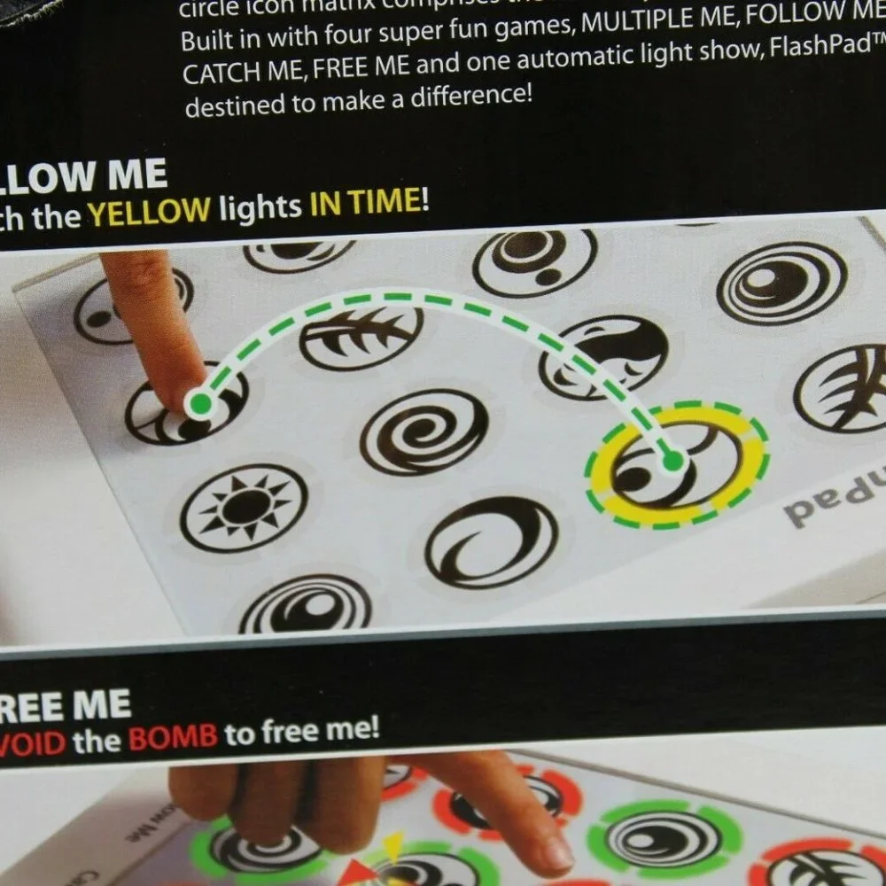 FlashPad Electronic Light Game & 4 Game Modes Touch N Go Dekko Toys Interactive